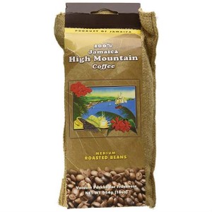 Jamaican High Mountain Roasted Coffee Ground Burlap Bag