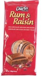 Charles Rum & Raisin Chocolate 108g