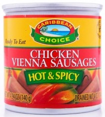 Caribbean Choice Hot & Spicy Vienna 4oz
