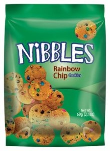 Bermudez Nibbles Rainbow Chp Cookies 60g (Twin Pack)