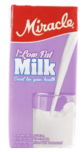 Miracle 1% Reconstituted Milk Low Fat 1LT