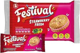 Festival Cookies Strawberry 33.6g (Twin Pack)